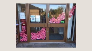 Remembrance Day displays at Haslington care home